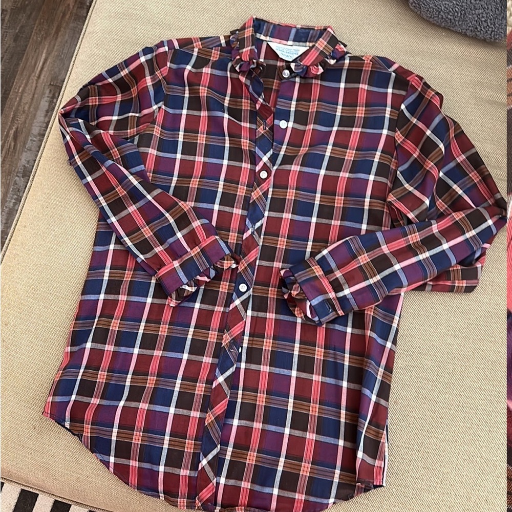 Vintage Sears button down ruffle blouse